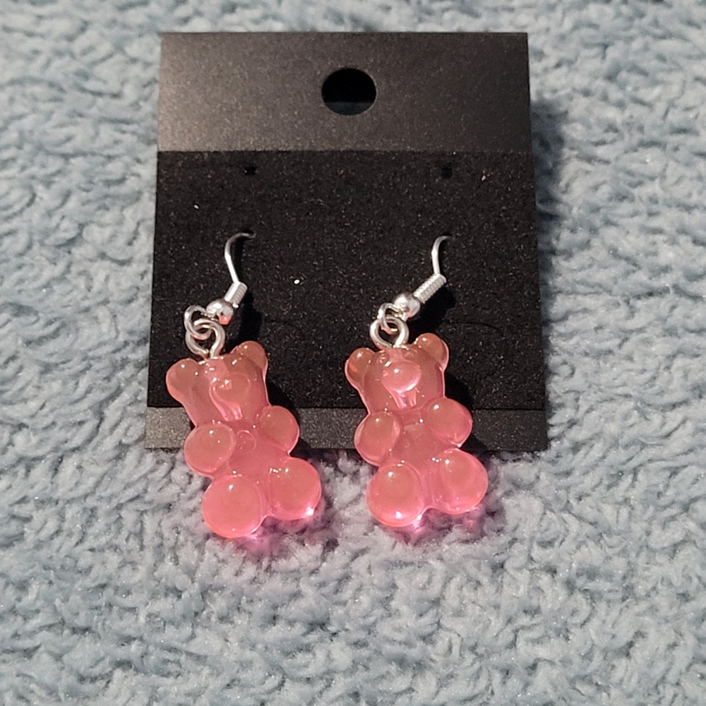 Pink Gummy Bear Earrings